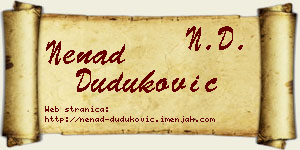 Nenad Duduković vizit kartica
